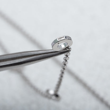 [Polaidi Jewelry]PARENTESI NECKLACE SILVER DIAMOND