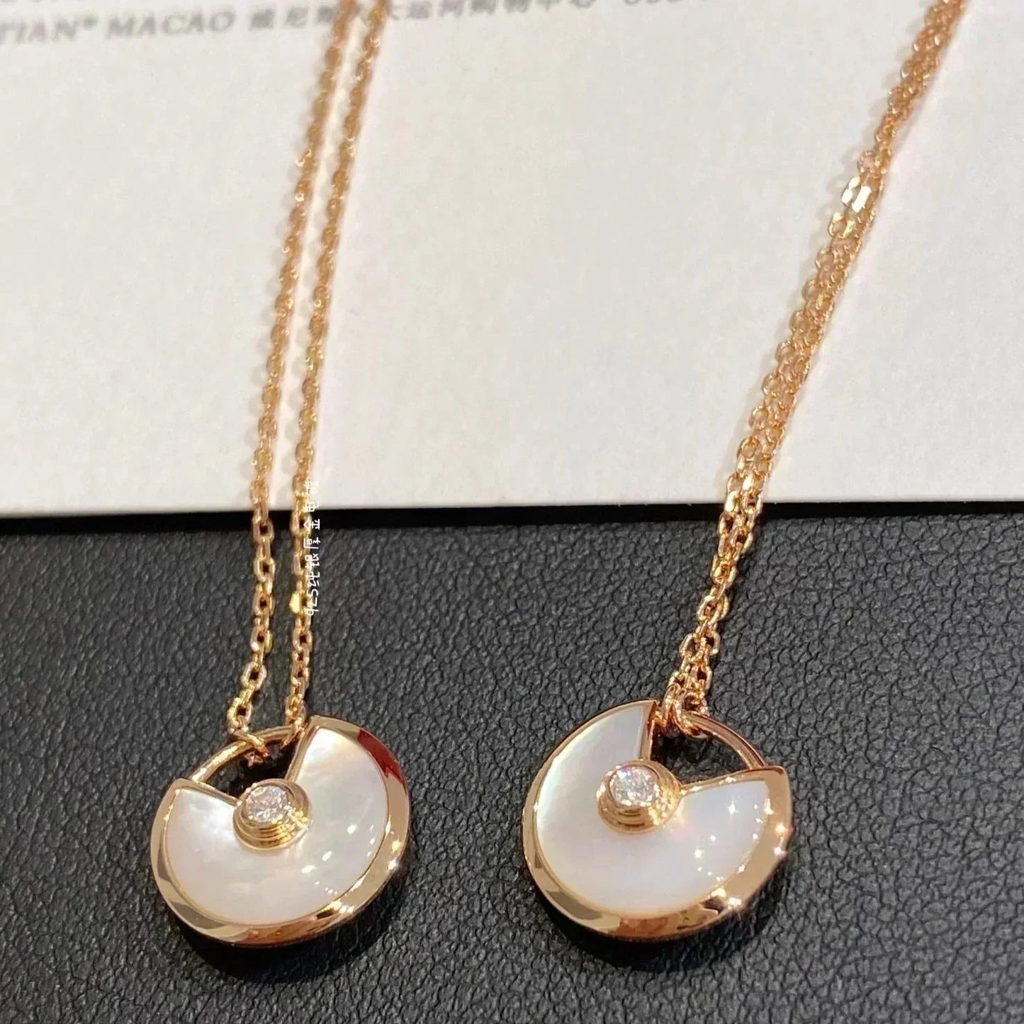 [Polaidi Jewelry]AMULETTE ROSE GOLD MOP NECKLACE