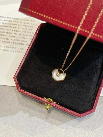 [：Polaidi Jewelry]AMULETTE ROSE GOLD MOP NECKLACE