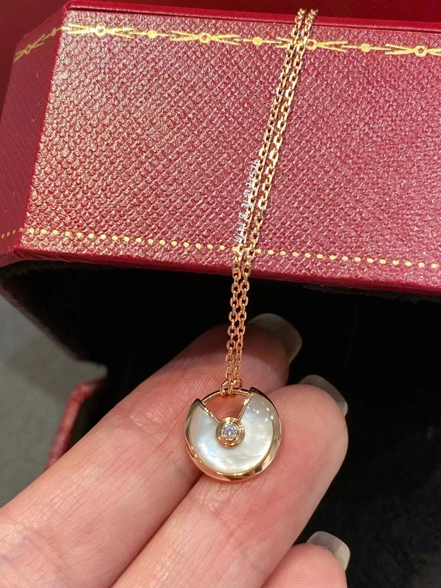 [：Polaidi Jewelry]AMULETTE ROSE GOLD MOP NECKLACE