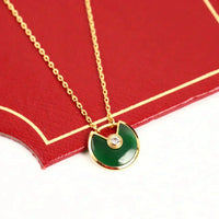 [Polaidi Jewelry ]AMULETTE GOLD MALACHITE NECKLACE