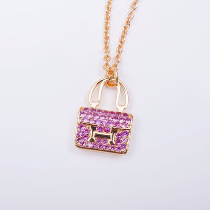 [Polaidi Jewelry]CONSTANCE PEDANT PURPLE DIAMOND NECKLACE