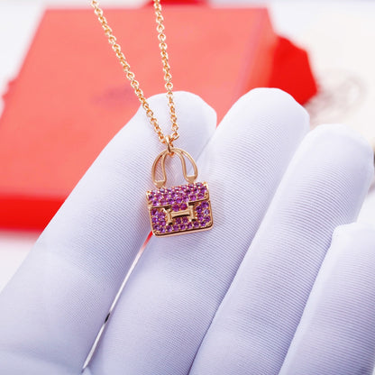 [：Polaidi Jewelry]CONSTANCE PEDANT PURPLE DIAMOND NECKLACE