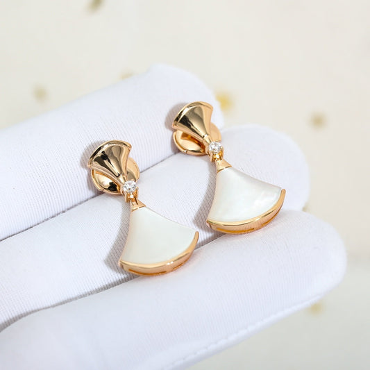 [Polaidi Jewelry]DREAM MOP PINK GOLD EARRINGS