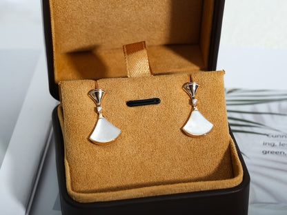 [Polaidi Jewelry]DREAM MOP PINK GOLD EARRINGS