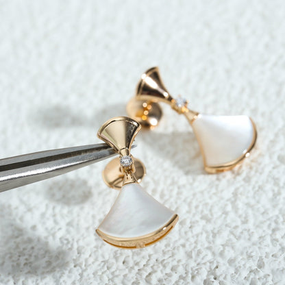 [Polaidi Jewelry]DREAM MOP PINK GOLD EARRINGS