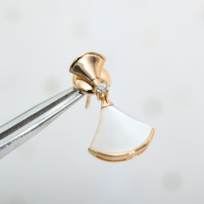 [Polaidi Jewelry]DREAM MOP PINK GOLD EARRINGS