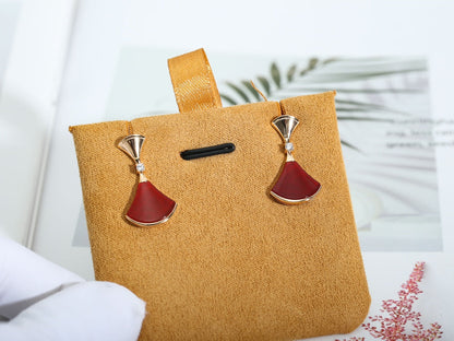 [Polaidi Jewelry]DREAM Carnelian PINK GOLD EARRINGS
