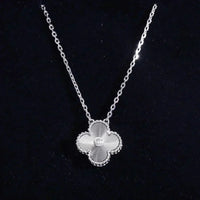 [Polaidi Jewelry ]CLOVER  15MM DIAMOND LASER NECKLACE SILVER