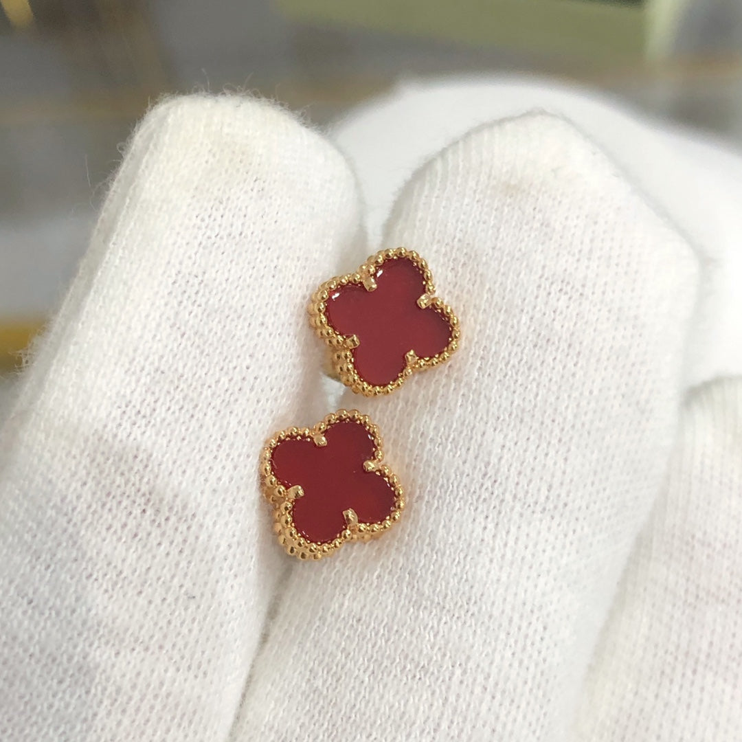 [：Polaidi Jewelry]CLOVER MINI GOLD EARRINGS