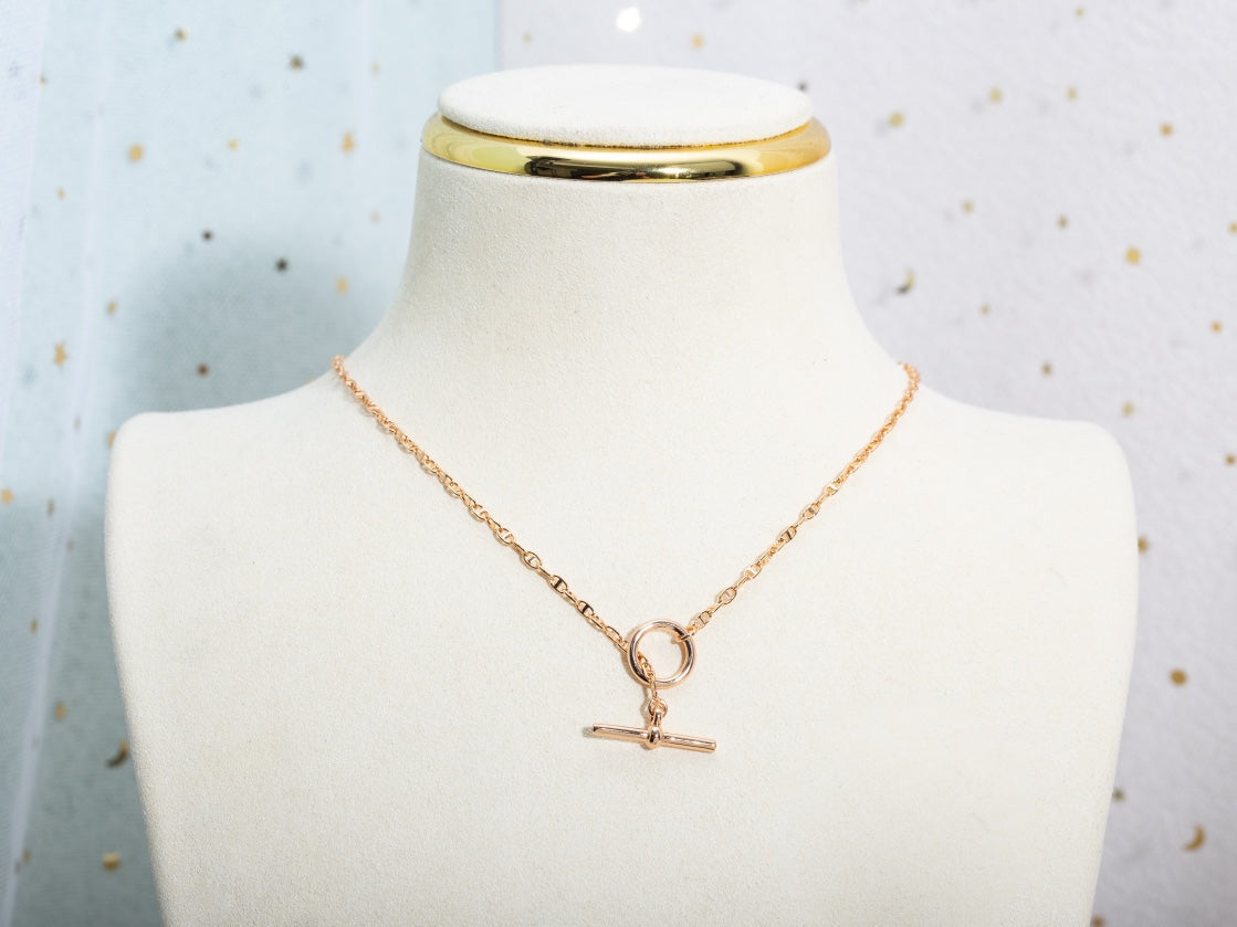 [：Polaidi Jewelry]ECHAPPEE NECKLACE PINK GOLD