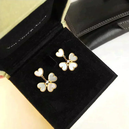 [：Polaidi Jewelry]CLOVER SWEET WHITE MOP EARRINGS