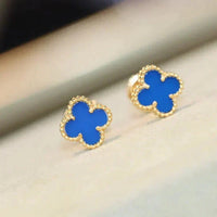 [Polaidi Jewelry ]CLOVER MINI 9.5MM TURQUOISE EARRINGS