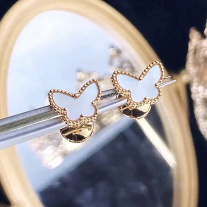 [：Polaidi Jewelry]SWEET BUTTERFLY MOP EARSTUDS