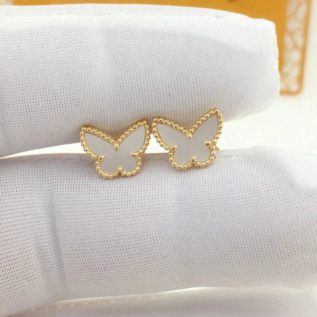 [Polaidi Jewelry]SWEET BUTTERFLY MOP EARSTUDS