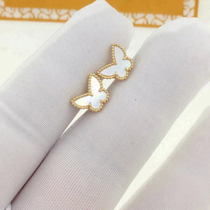 [Polaidi Jewelry]SWEET BUTTERFLY MOP EARSTUDS