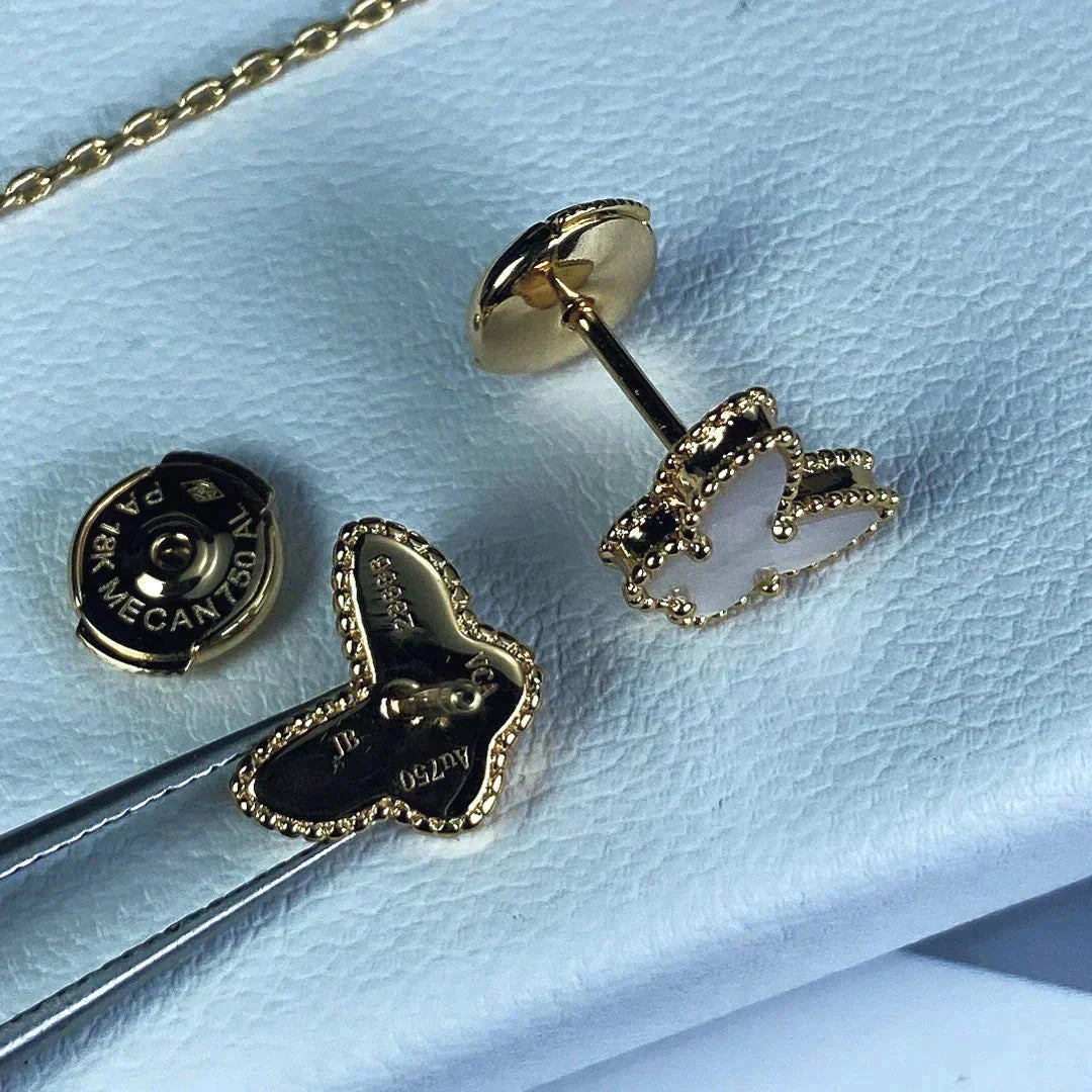 [：Polaidi Jewelry]SWEET BUTTERFLY MOP EARSTUDS