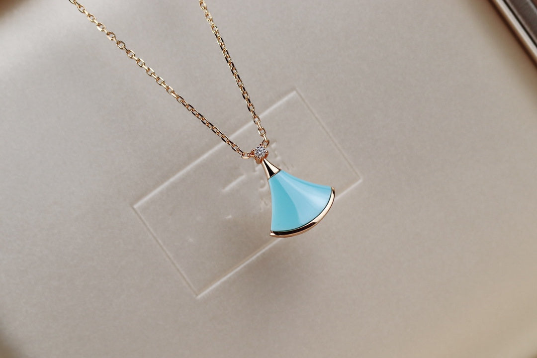 [Polaidi Jewelry]DREAM NECKLACE TURQUOISE PINK GOLD