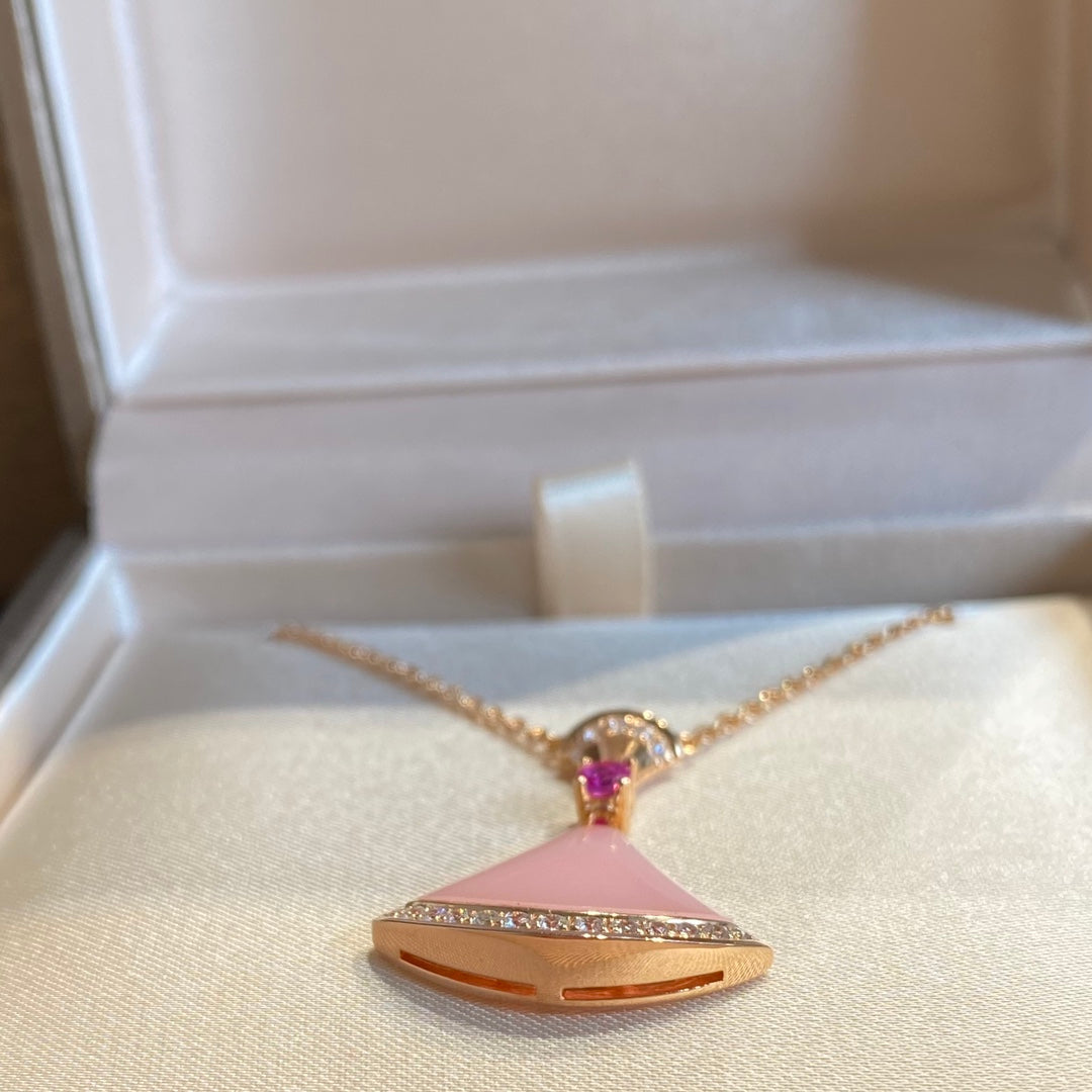 [Polaidi Jewelry]DREAM NECKLACE PINK OPAL