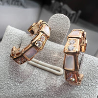 [Polaidi Jewelry ]SERPENTI MOP PINK GOLD EARRINGS