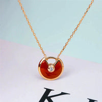 [Polaidi Jewelry ]AMULETTE GOLD CARNELIAN ONYX NECKLACE