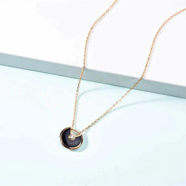 [Polaidi Jewelry]AMULETTE GOLD CARNELIAN ONYX NECKLACE