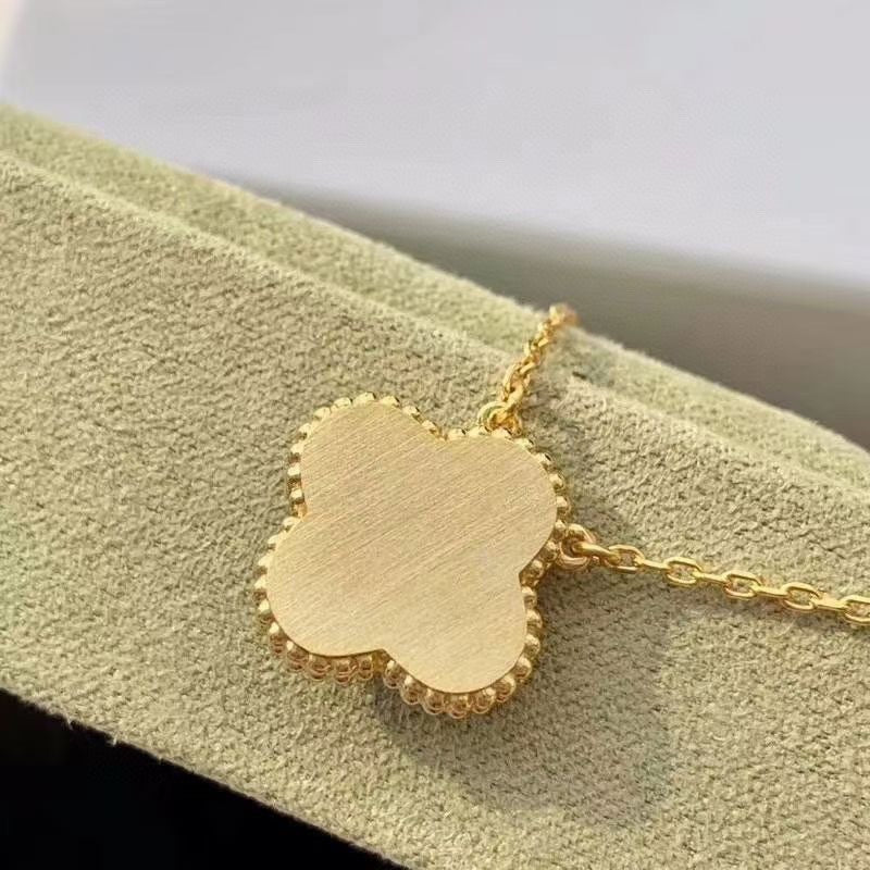 [：Polaidi Jewelry]CLOVER 15MM DIAMOND TURQUOISE NECKLACE