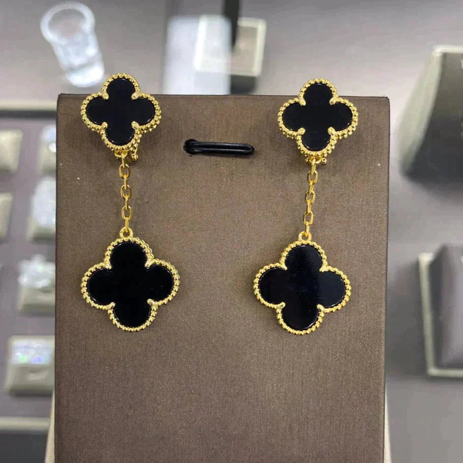 [Polaidi Jewelry]CLOVER 2 MOTIFS  EARRINGS (MULTIPLE CHOICESC