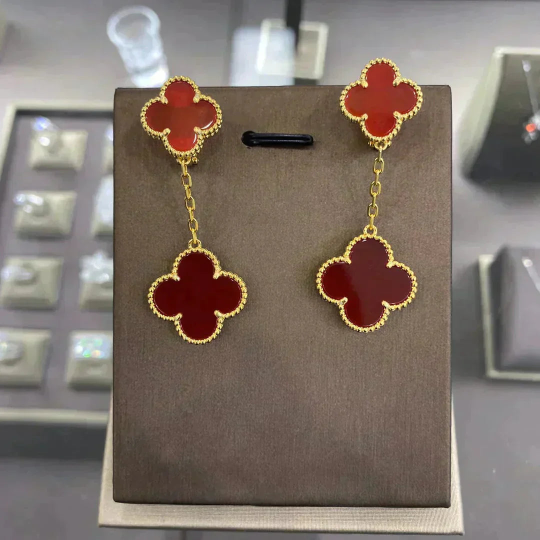 [Polaidi Jewelry]CLOVER 2 MOTIFS  EARRINGS (MULTIPLE CHOICESC