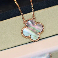 [Polaidi Jewelry ]CLOVER 15MM  GRAY MOTHER OF PEARL NECKLACE