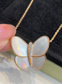 [Polaidi Jewelry ]BUTTERFLY GOLD MOP DIAMOND NECKLACE