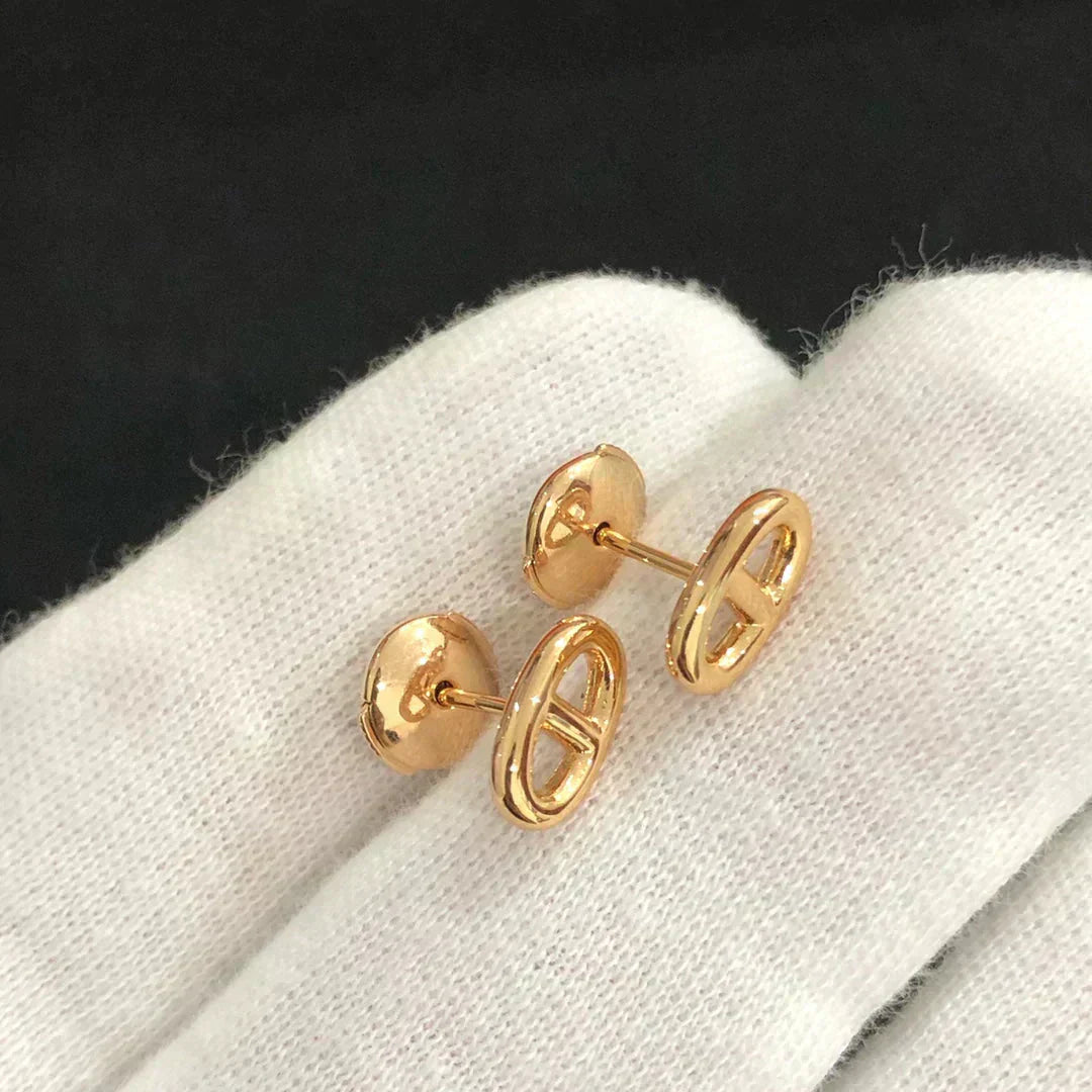 [Polaidi Jewelry]CHAINE SMALL EARRINGS GOLD AND SILVER