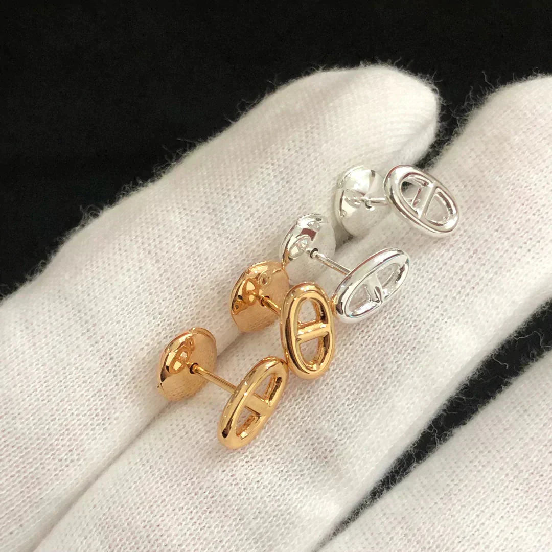 [Polaidi Jewelry]CHAINE SMALL EARRINGS GOLD AND SILVER