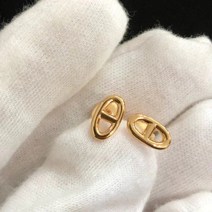 [Polaidi Jewelry]CHAINE SMALL EARRINGS GOLD AND SILVER