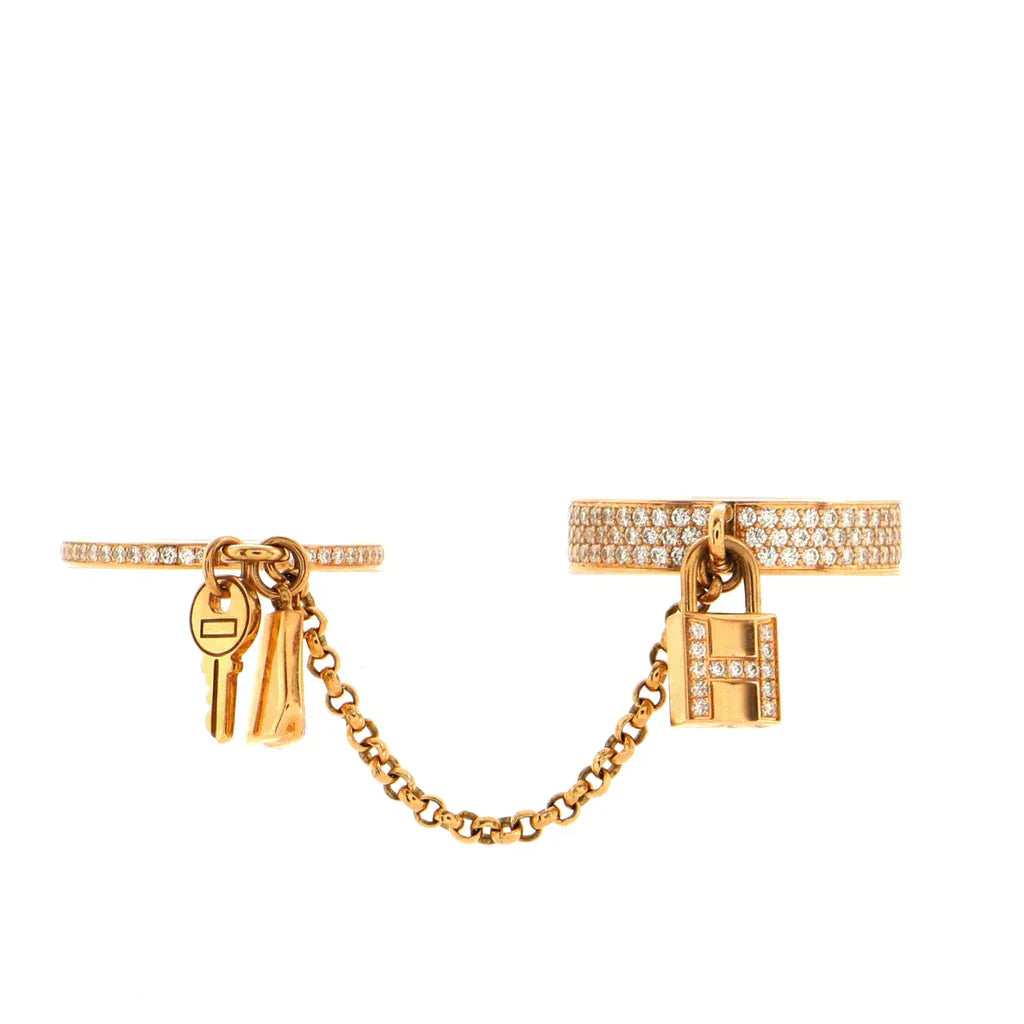 [：Polaidi Jewelry]HM KELLY CLOCHETTE DOUBLE RING IN  WITH DIAMONDS