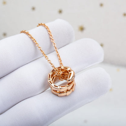 [Polaidi Jewelry]SERPENTI PINK GOLD NECKLACE DIAMOND