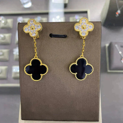 [：Polaidi Jewelry]クローバー 2モチーフ ダイヤモンドピアス（複数選択）