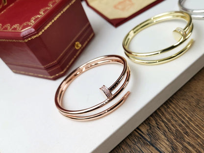 [：Polaidi Jewelry]ジュスト ブレスレット 3.5MM ダブルロウ ダイヤモンド