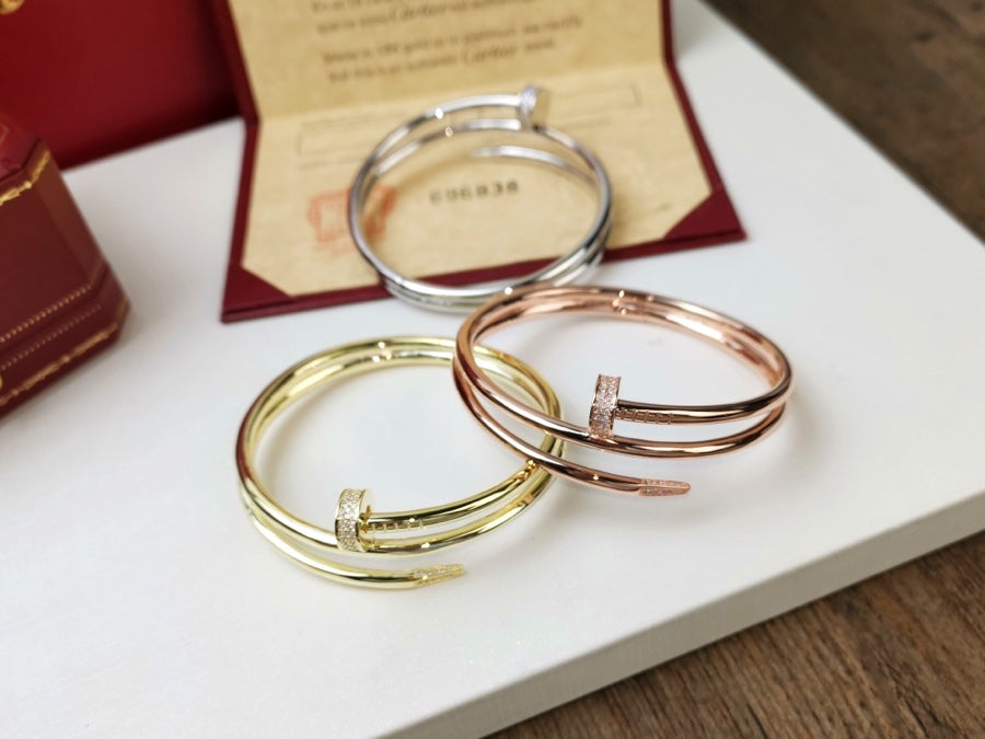 [：Polaidi Jewelry]ジュスト ブレスレット 3.5MM ダブルロウ ダイヤモンド