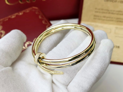 [：Polaidi Jewelry]ジュスト ブレスレット 3.5MM ダブルロウ ダイヤモンド