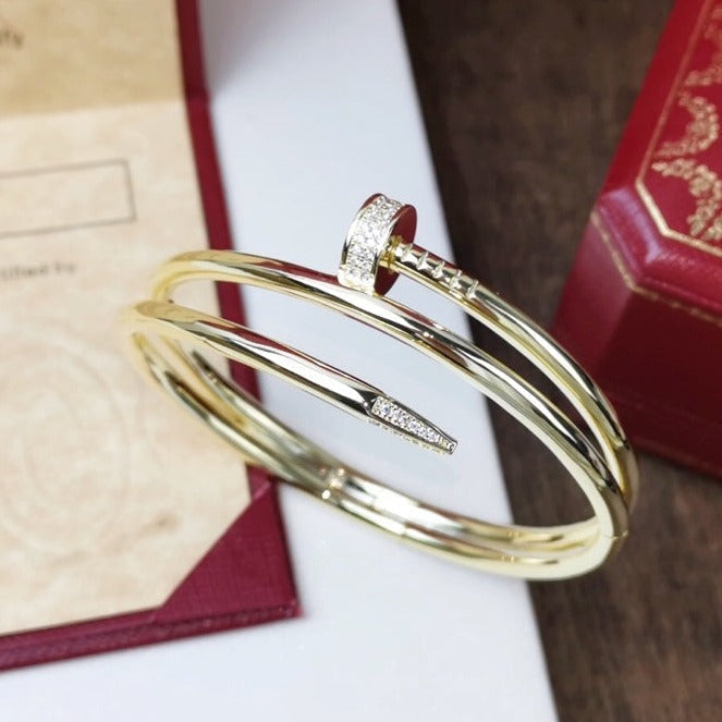 [：Polaidi Jewelry]ジュスト ブレスレット 3.5MM ダブルロウ ダイヤモンド