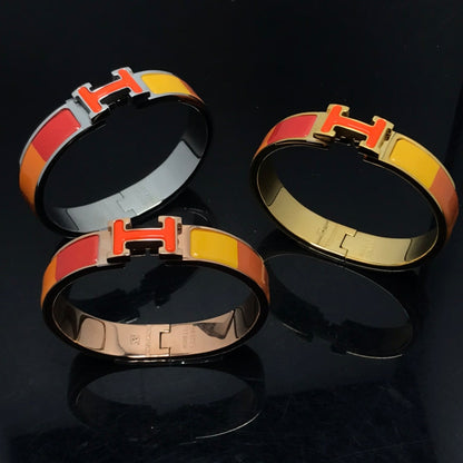 [Polaidi Jewelry]H BRACELET ORANGE RAINBOW CERAMIC