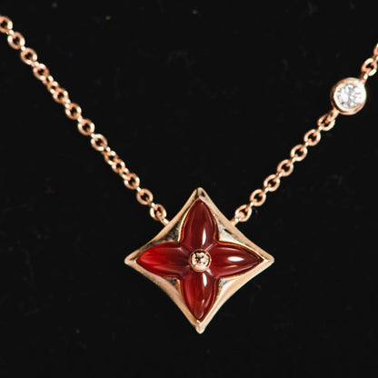 [Polaidi Jewelry]STAR NECKLACE PINK GOLD 1 DIAMOND