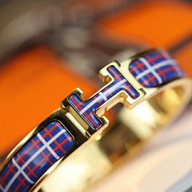 [Polaidi Jewelry]H TARTAN BRACELET 12MM