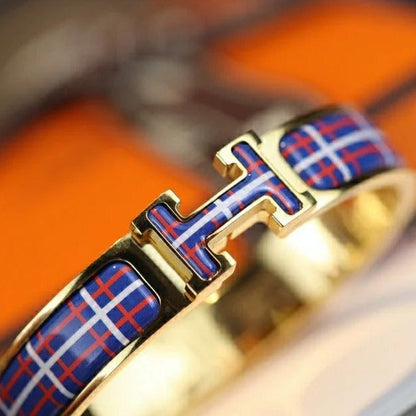 [Polaidi Jewelry]H TARTAN BRACELET 12MM