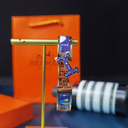 [：Polaidi Jewelry]H STAR AND MOON BRACELET 12MM