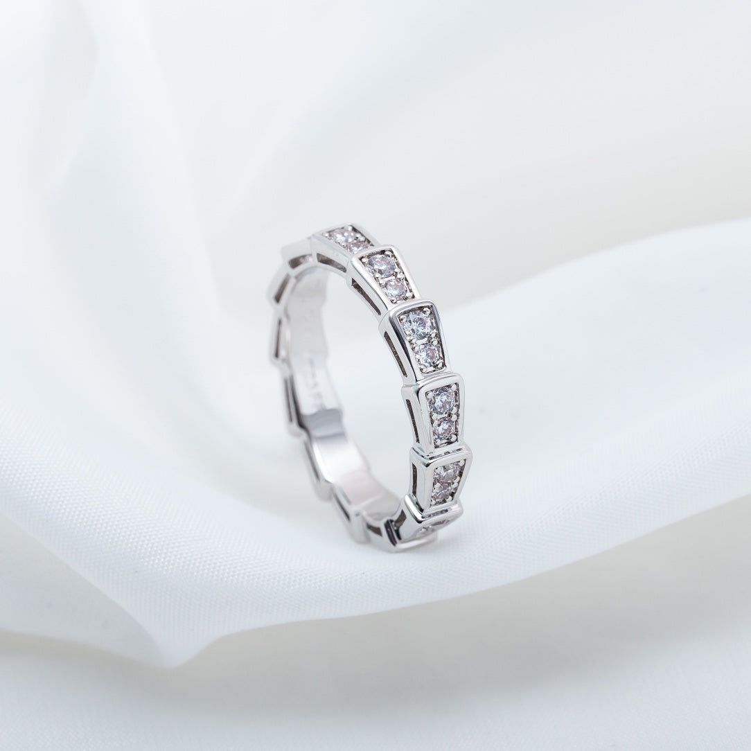 [Polaidi Jewelry]SERPENTI RING SILVER DIAMOND PAVED 3MM