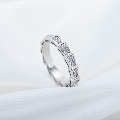 [Polaidi Jewelry]SERPENTI RING SILVER DIAMOND PAVED 3MM