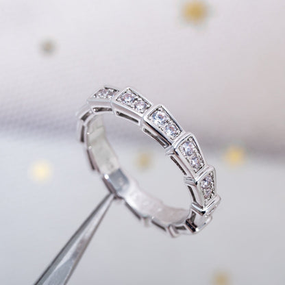 [Polaidi Jewelry]SERPENTI RING SILVER DIAMOND PAVED 3MM