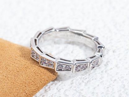 [Polaidi Jewelry]SERPENTI RING SILVER DIAMOND PAVED 3MM